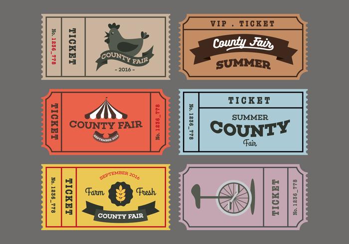 Entrance Ticket Set  vector