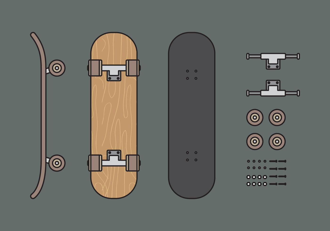 Vector Skateboard Illuustration conjunto 102178 Vector en Vecteezy