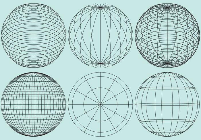 Globe Grids vector