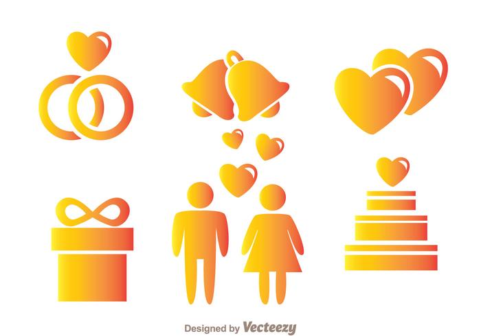 Wedding Icons vector