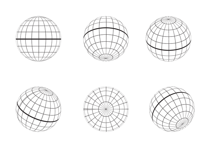Vector libre de contorno de la red del globo