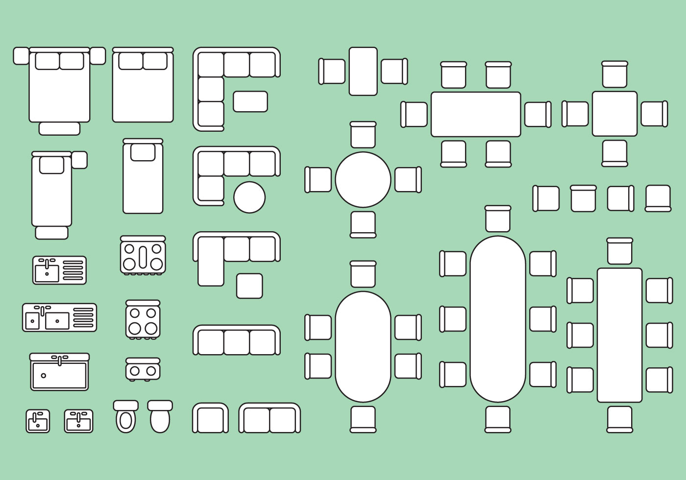 Floorplan Elements - Download Free Vector Art, Stock 