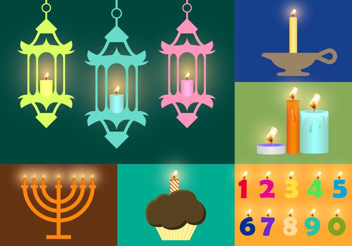 Candles Vectorial Illustrations vector