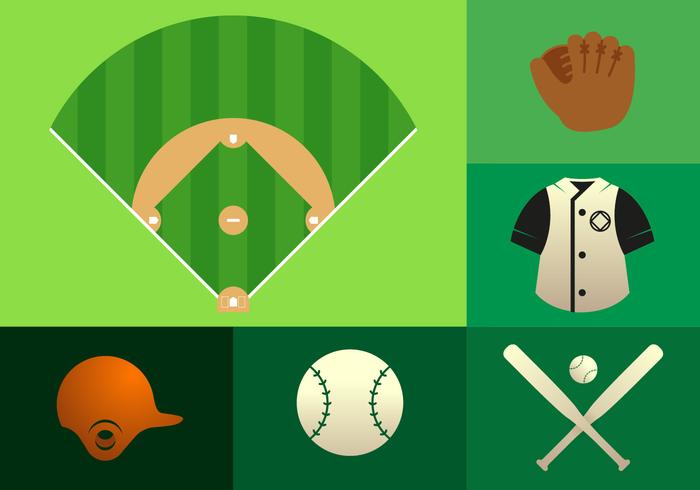 Baseball Elements Illustration vector