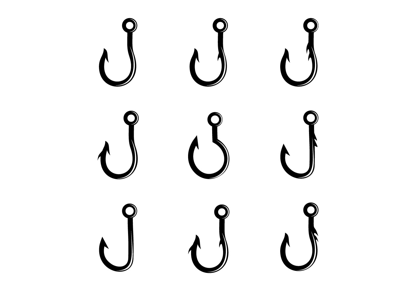 Download Fish Hook Icon - Download Free Vectors, Clipart Graphics ...