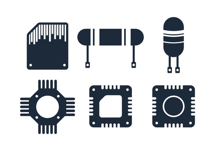 Electronics Chip Icon vector