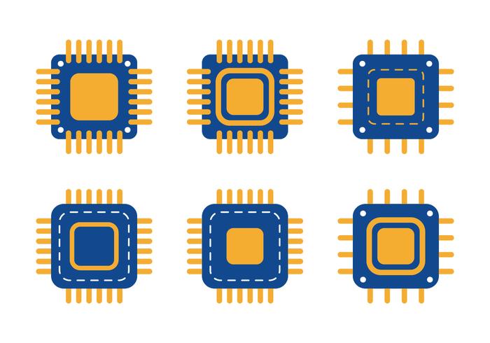 Icono de Microchip vector