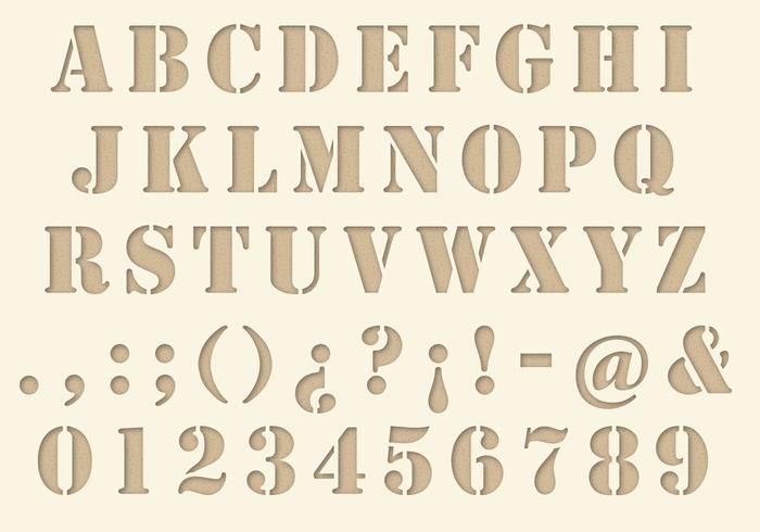 Die Cut Type vector