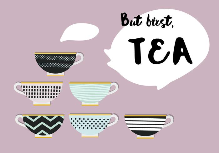 Set of Tea Vector Icons