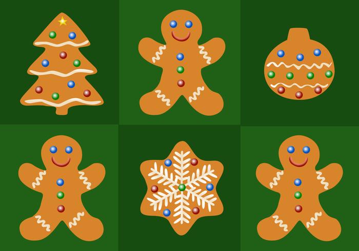 Gingerbread Navidad vector gratis