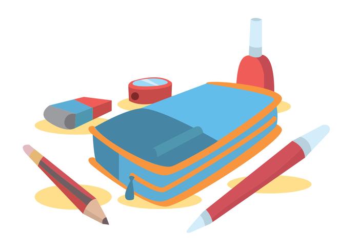 Pencil Case Vector Set