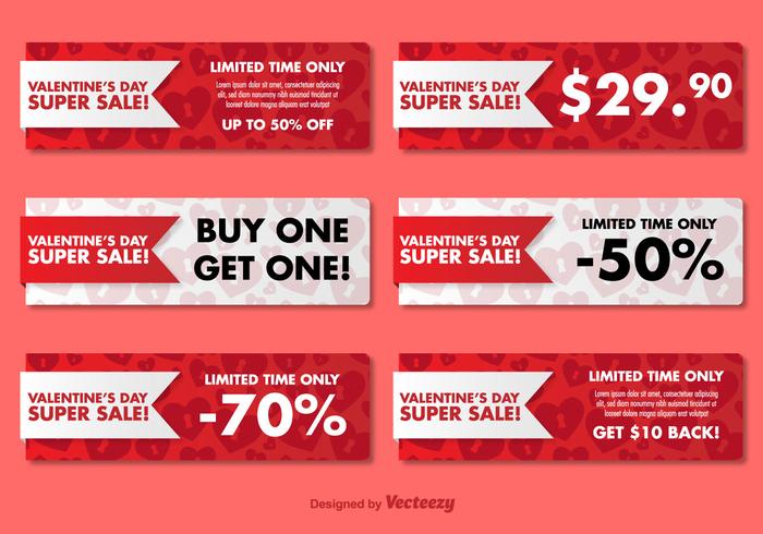 Valentine S Day Banners Free Vector Art Stock Valentine S Day Banners