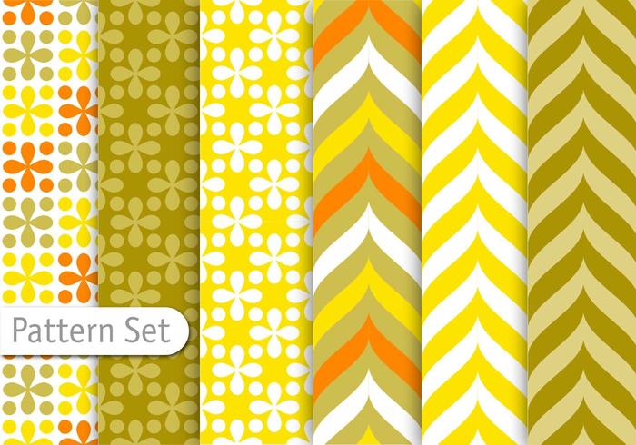 Decorative Colorful Retro Pattern Set Decorative Colorful Retro Pattern Set