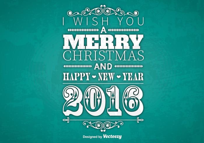 Typographic Merry Christmas design vector