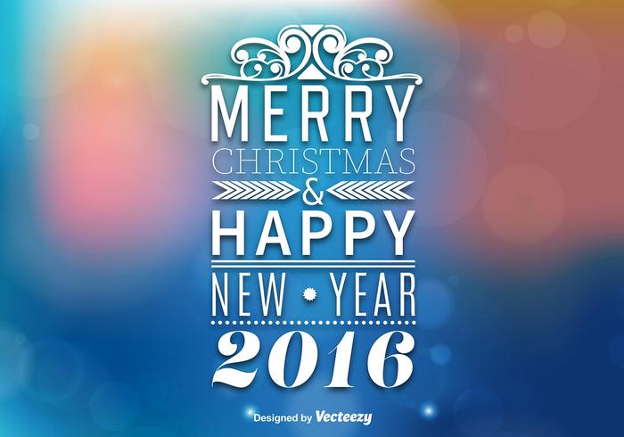 Merry christmas and happy new year background vector