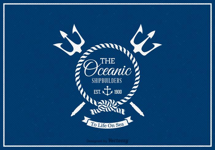 Free Retro Nautical Label Vector Free Retro Nautical Label Vector