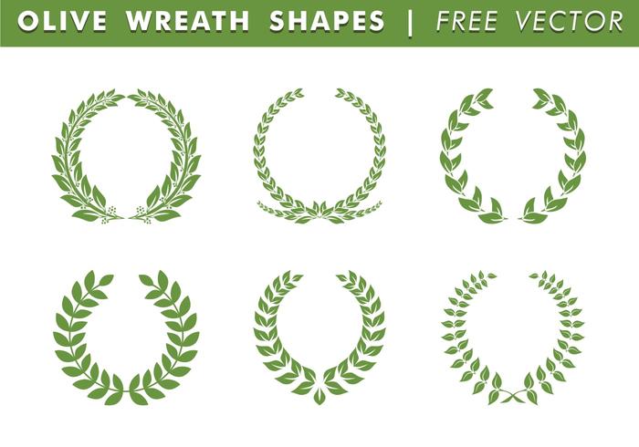 Olive Wreath Shapes Free Vector Olive Wreath Shapes Free Vector