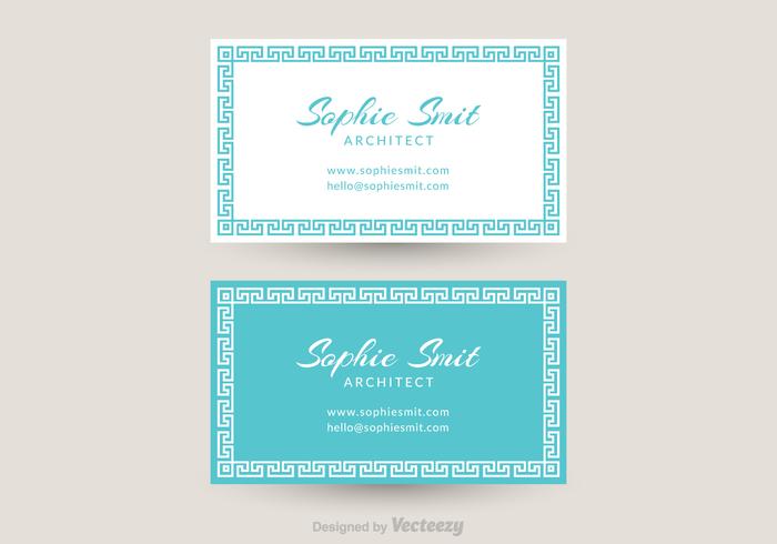 Free Greek Business Card Vector