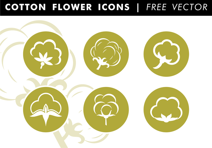 Cotton Flat Icons Free Vector