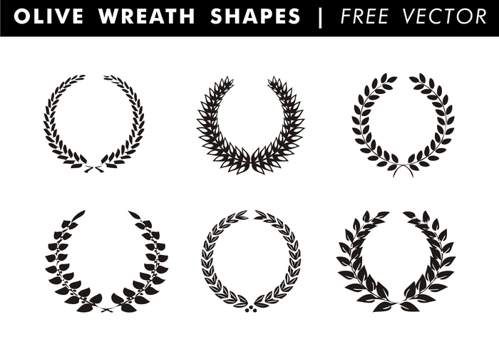 Olive Wreath Shapes Free Vector