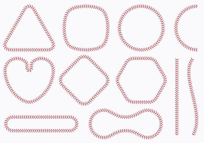Baseball Lace Shapes vector