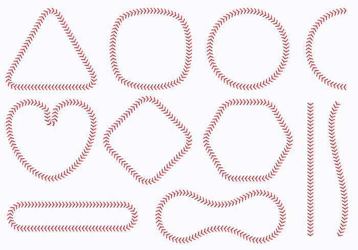 Formas de encaje de béisbol vector