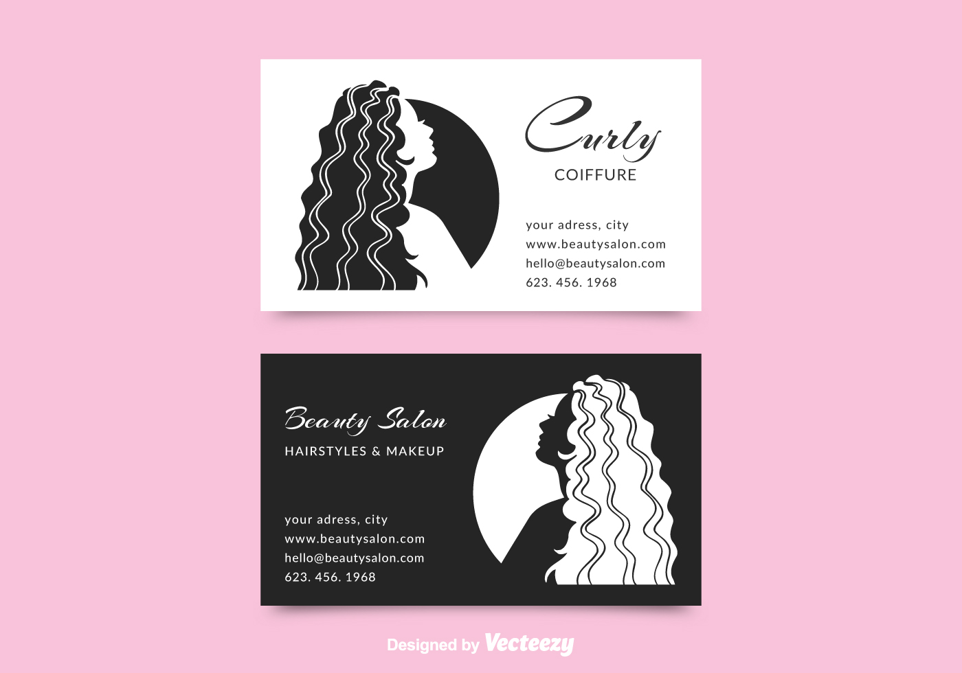 Salon Business Card Vector Art, Icons, and Graphics for Free Download