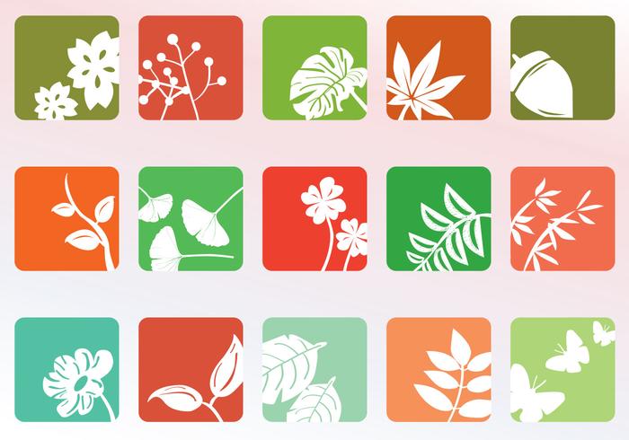 Conjunto de iconos de naturaleza vector