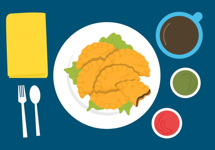 Empanadas and Coffee Vector Empanadas and Coffee Vector