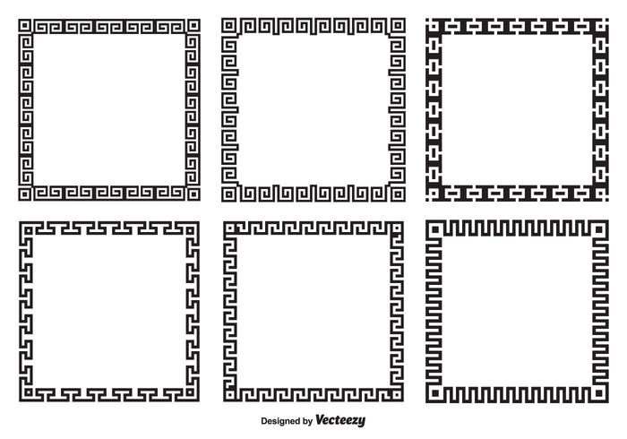 Greek Key Border Style Frames vector