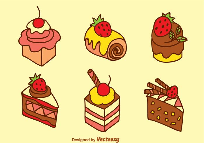 Sweet Cake Vector Set