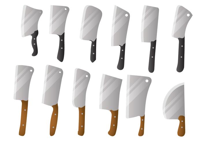 Cleaver conjunto de gran cuchillo vector