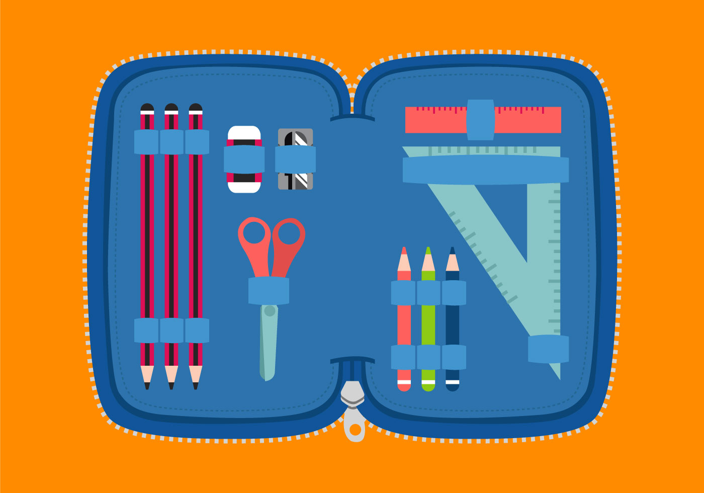 Pencil Case Download Free Vector Art, Stock Graphics & Images