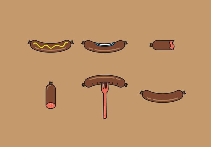 Bratwurst Vector Illustrations Bratwurst Vector Illustrations