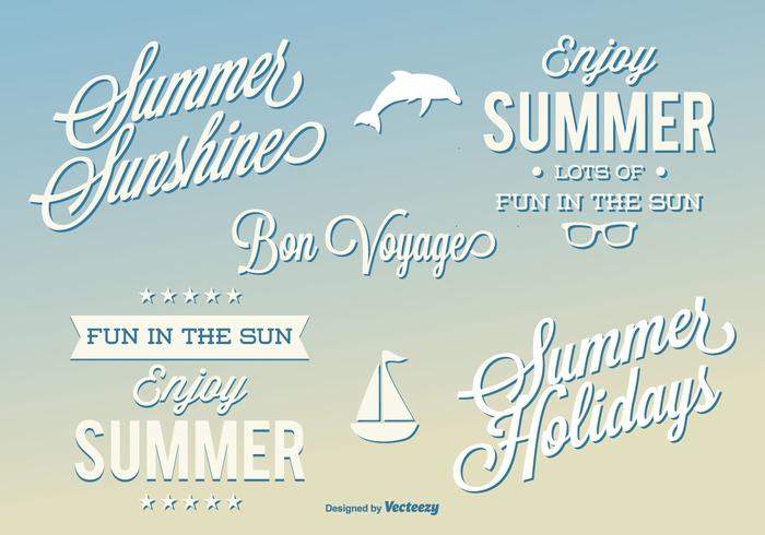 Summer Label Set vector