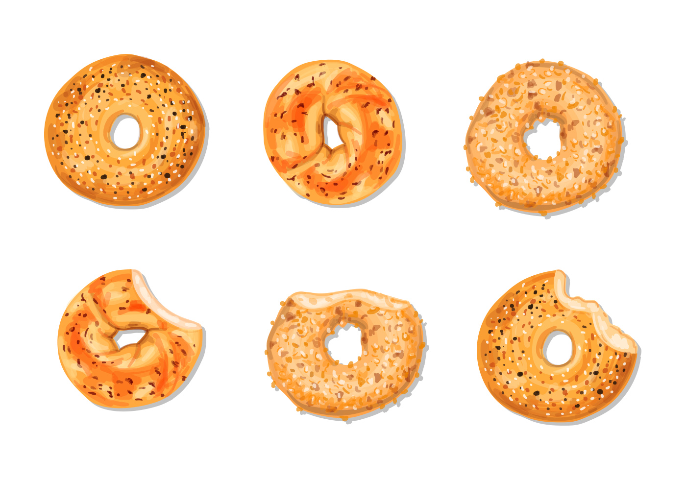 Bagel Illustration - Download Free Vector Art, Stock Graphics & Images