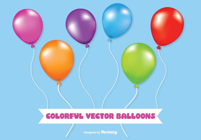 Colorful Vector Balloons Colorful Vector Balloons