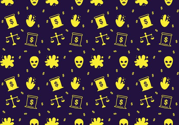 Free Robber and Police Patterns 4 vector