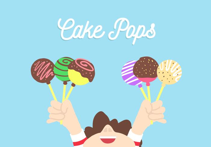 Pastel de pops vector