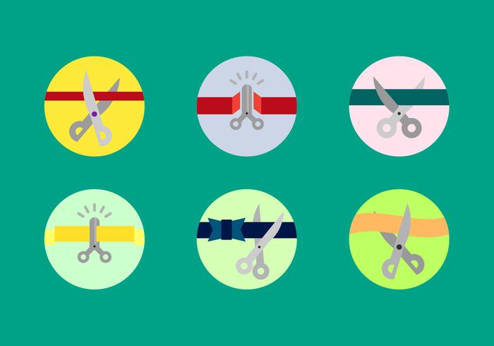 Free Scissors Cutting Ribbons Vector Pack