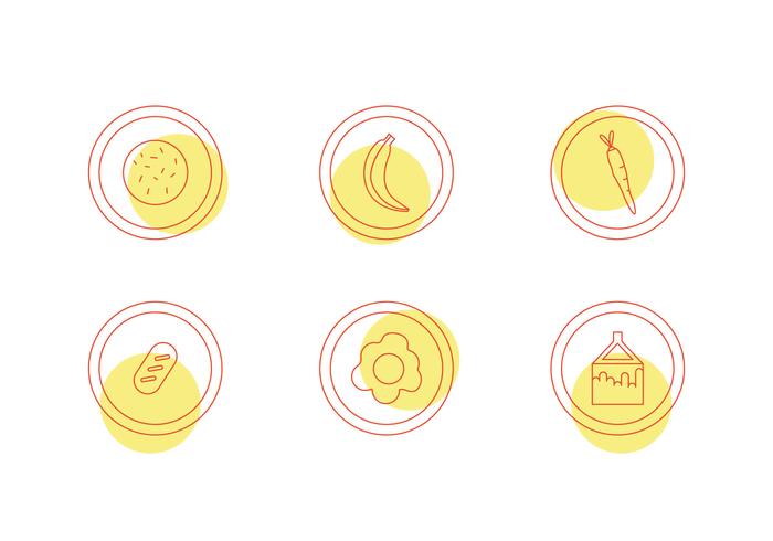 Free School Lunch Vector Iconos # 5