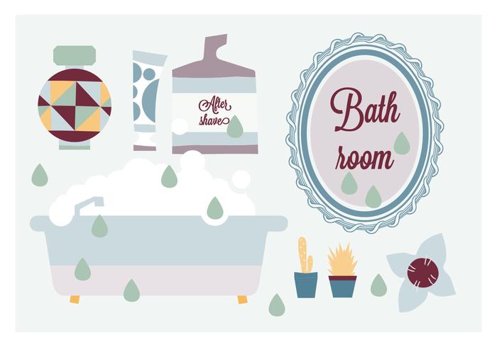 Free Bathroom Elements Vector Background Free Bathroom Elements Vector Background