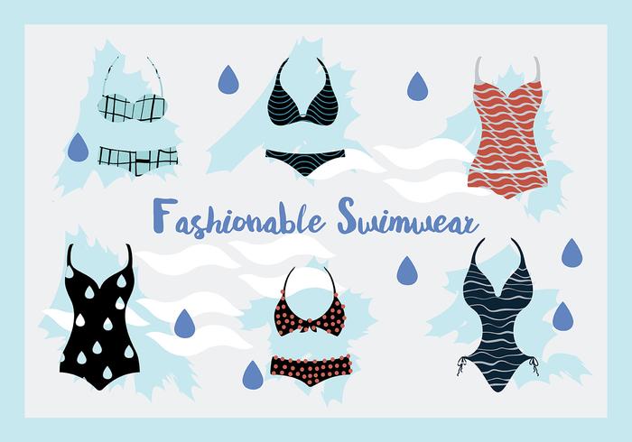 Woman Swimwear and Swim Suits Vector Background