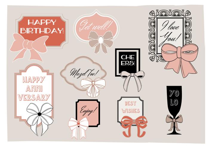 Free Greeting Frames Vector Background with Typography