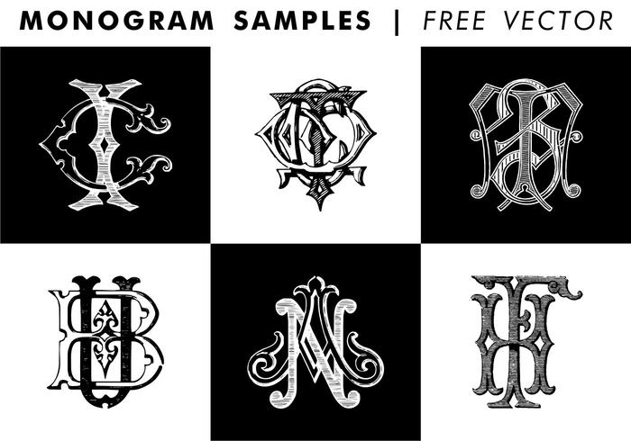 Monogram Samples Free Vector