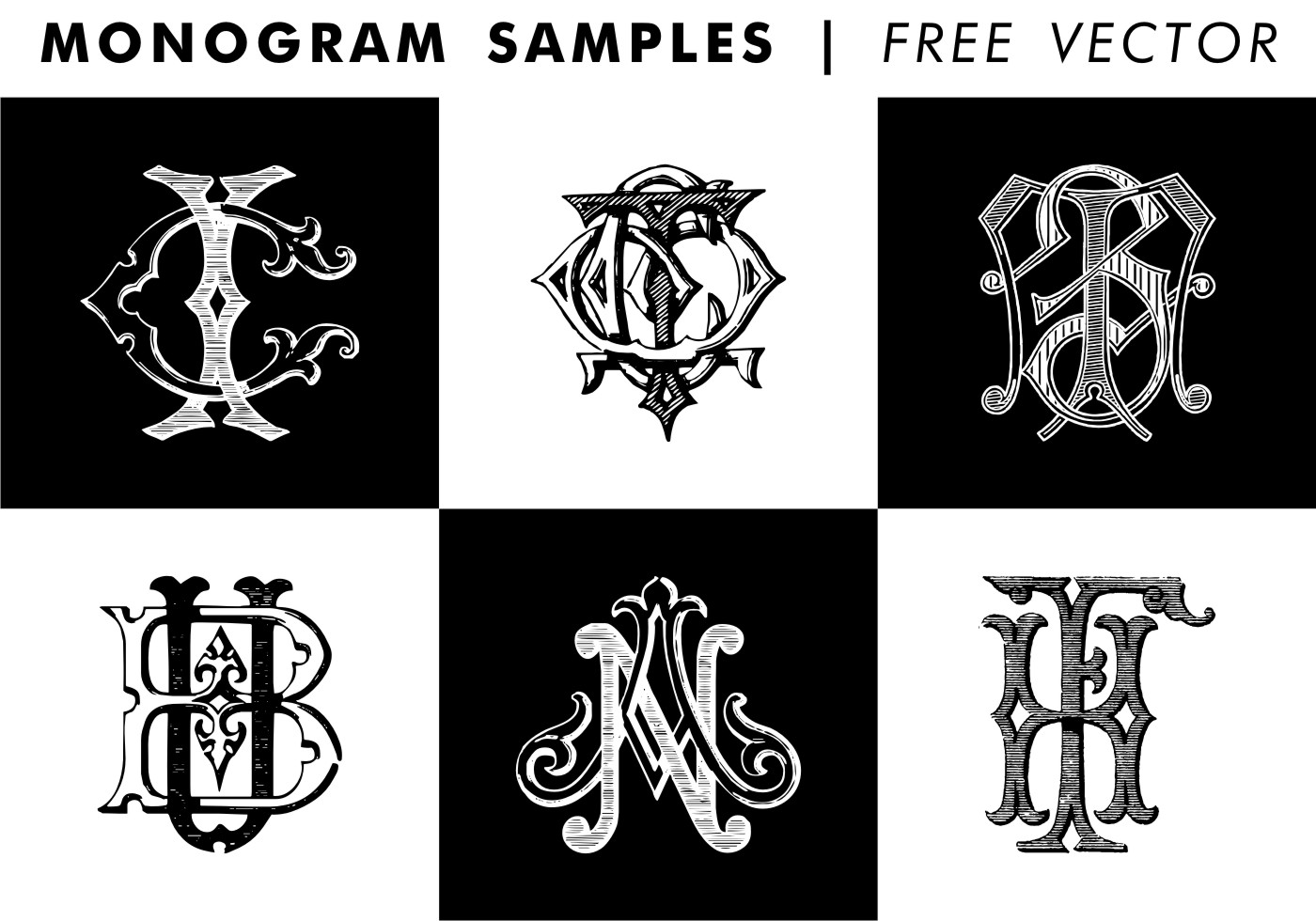 Download Monogram Samples Free Vector - Download Free Vector Art ...