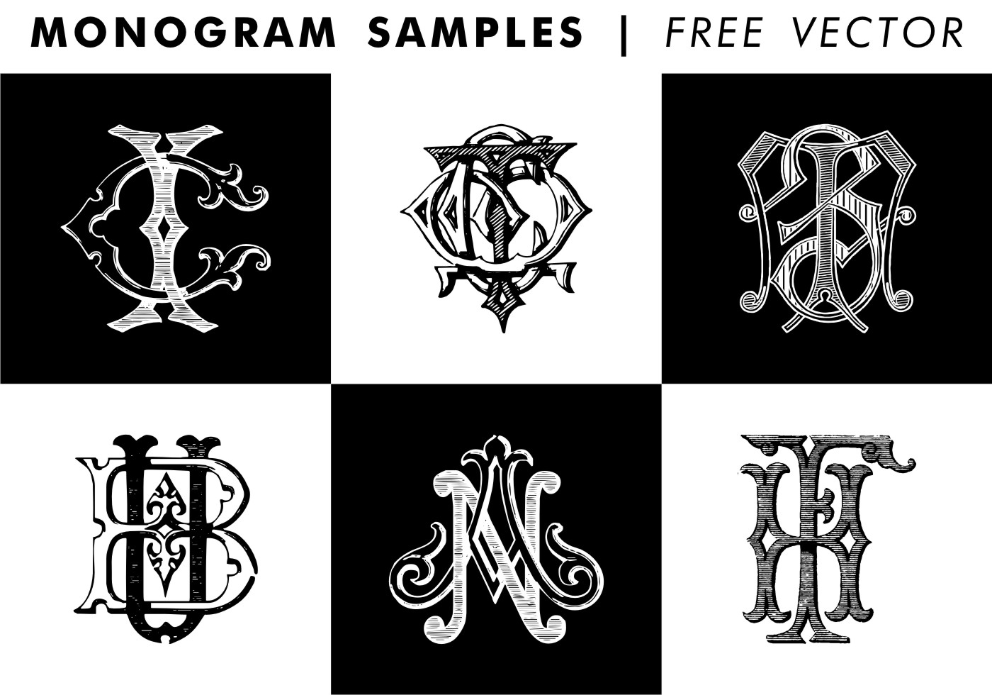 Download Monogram Samples Free Vector 102746 Vector Art at Vecteezy