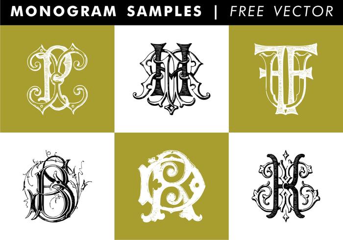 Monogram Samples Free Vector