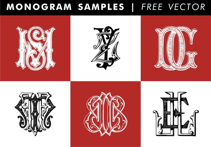 Monogram Samples Free Vector