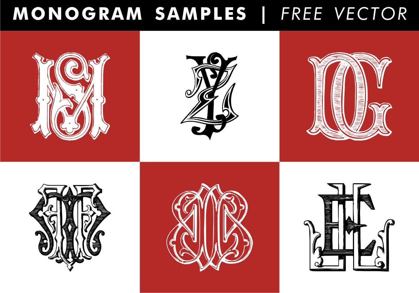 Download Monogram Samples Free Vector 102752 - Download Free Vectors, Clipart Graphics & Vector Art